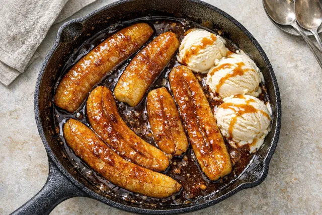 Classic Southern Banana Foster with Rum Caramel Sauce