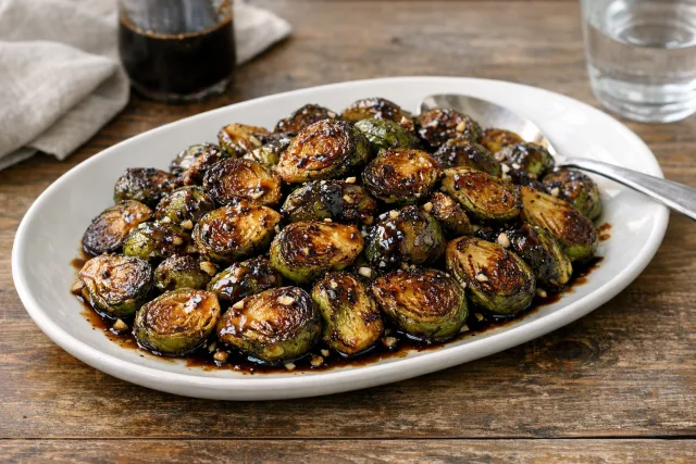 Southern-Style Balsamic Glazed Roasted Brussels Sprouts