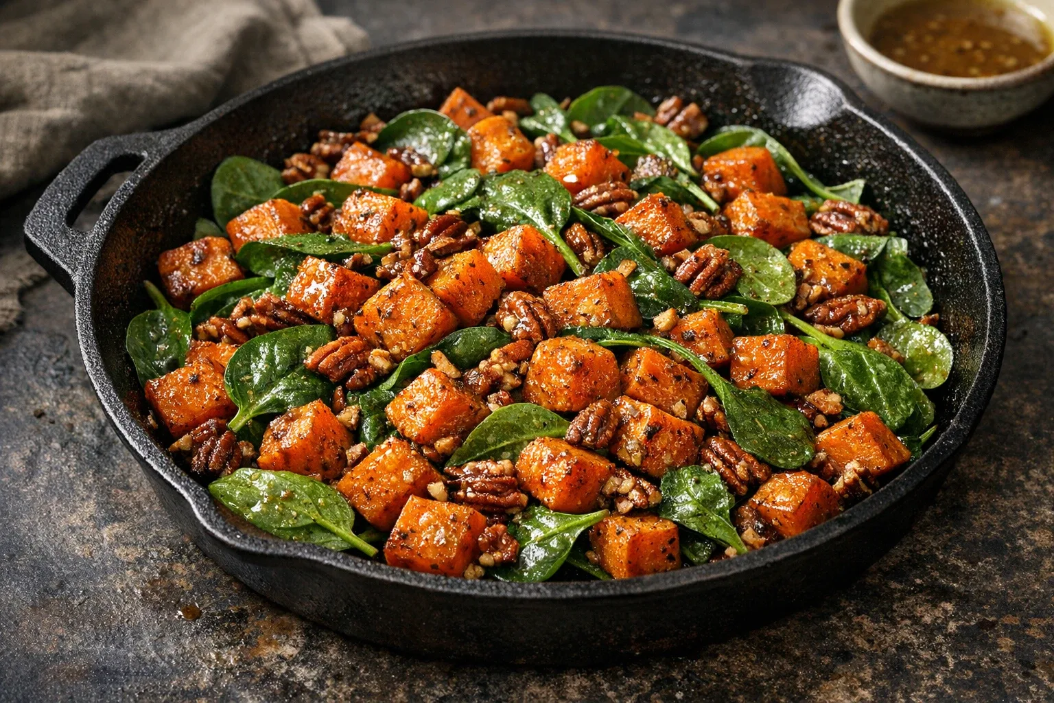 Maple-Glazed Roasted Sweet Potato and Pecan Salad