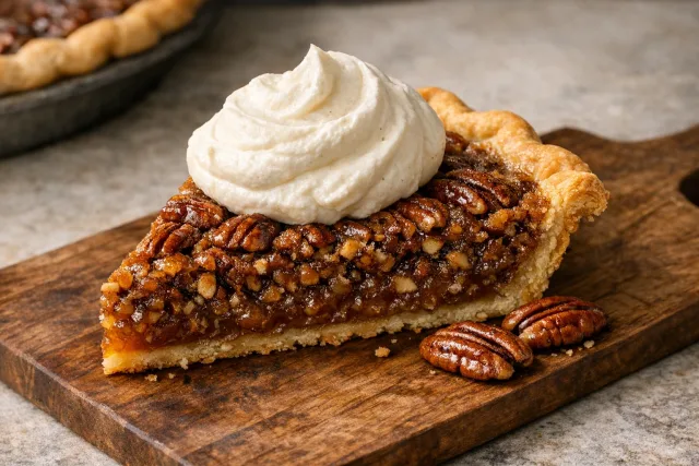 Southern Style Pecan Pie with Bourbon Whipped Cream