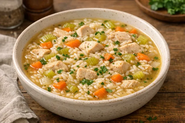 Classic American Chicken and Rice Soup
