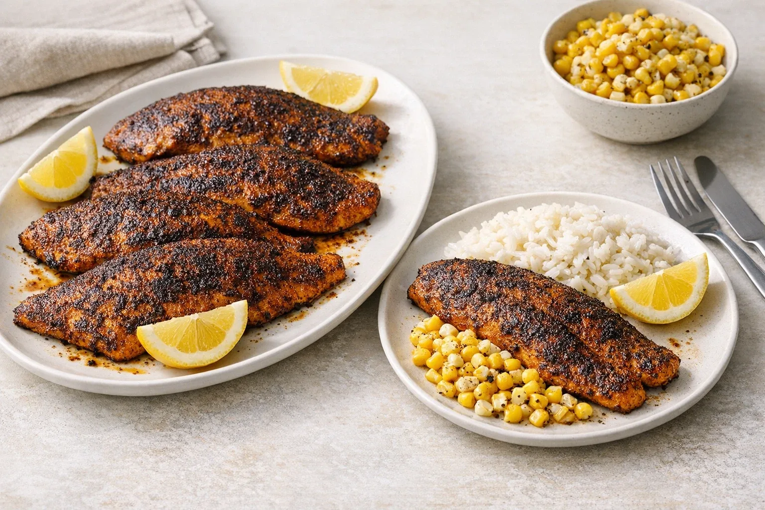 Easy Air Fryer Blackened Catfish with Cajun Spices