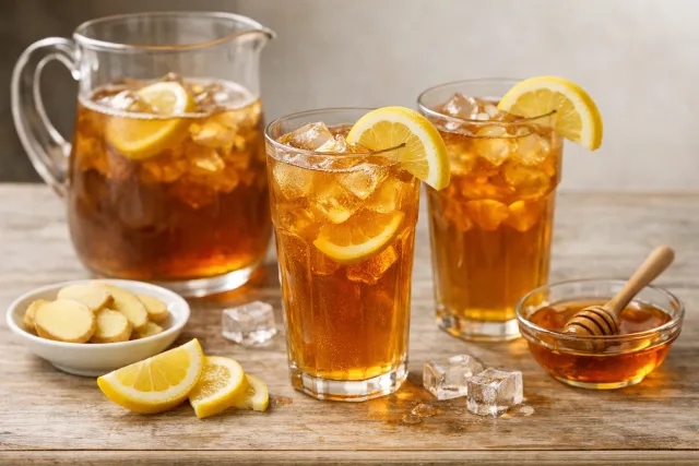 Lemon Ginger Brewed Iced Black Tea