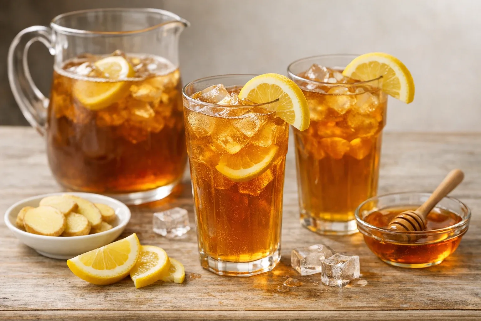 Lemon Ginger Brewed Iced Black Tea