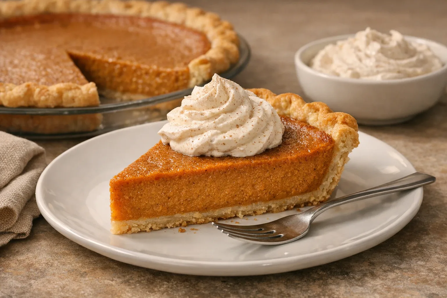 Classic Pumpkin Pie with Spiced Whipped Cream