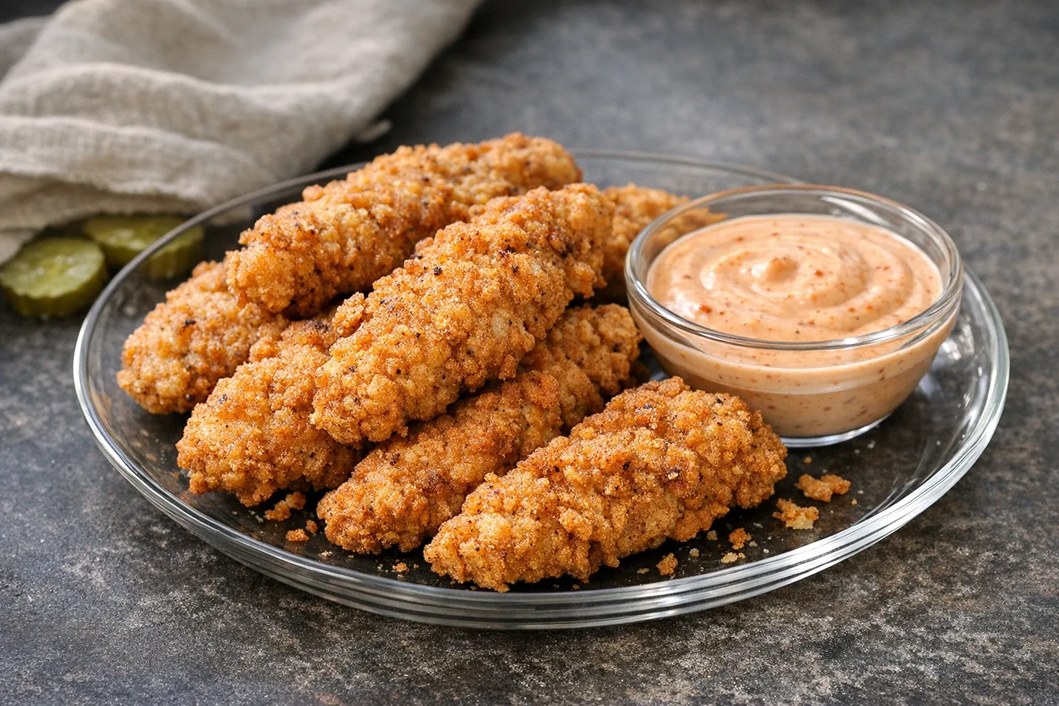 Air Fryer Southern-Style Fried Chicken Tenders with Spicy Dipping Sauce