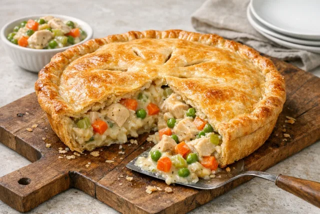 Classic Baked American Chicken Pot Pie