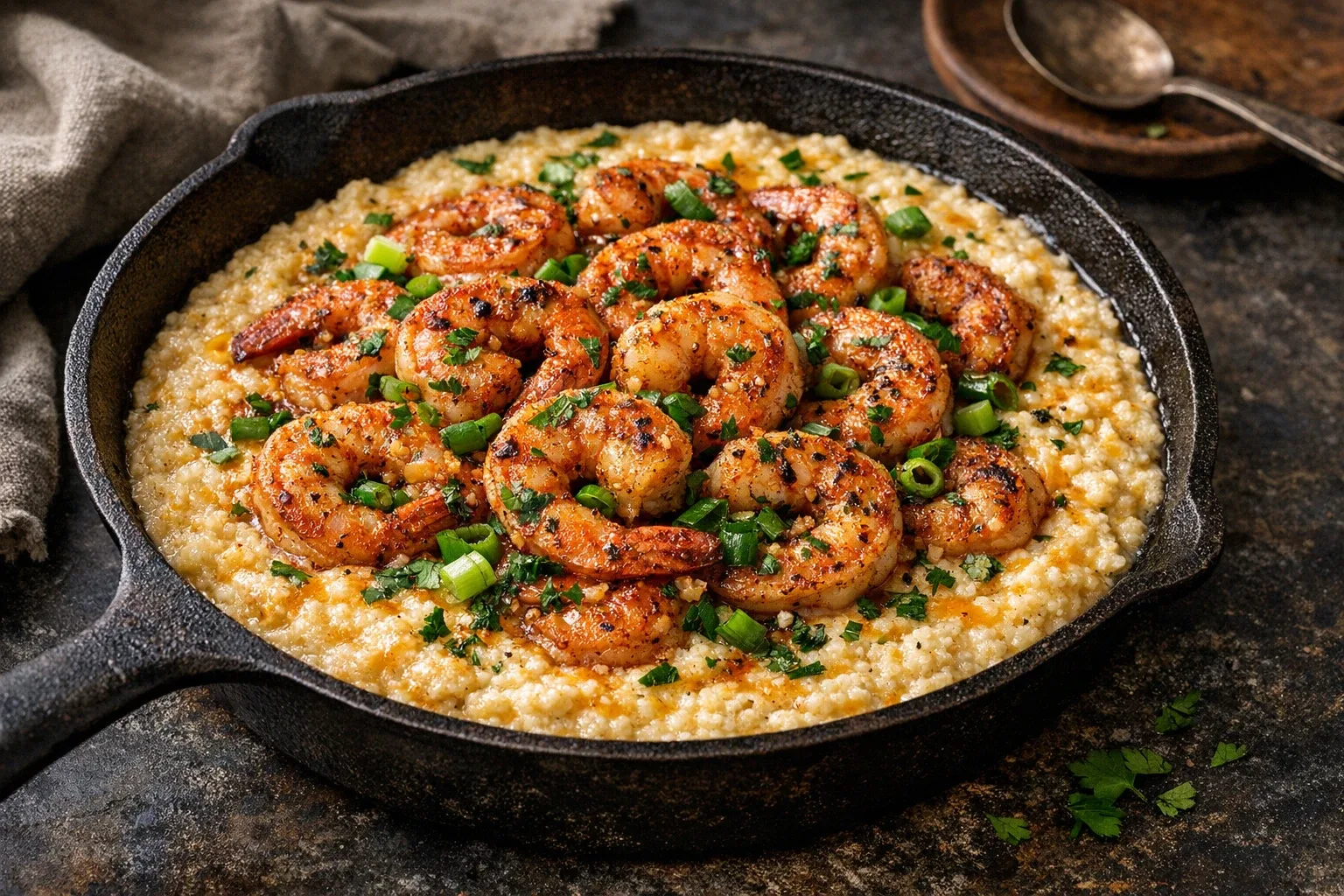 Southern-Style Shrimp and Cheese Grits Skillet