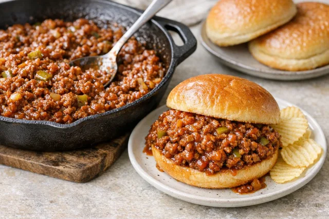 Classic American Sloppy Joe Sandwich