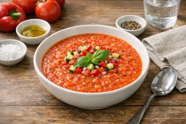 Classic American Fresh Tomato Gazpacho