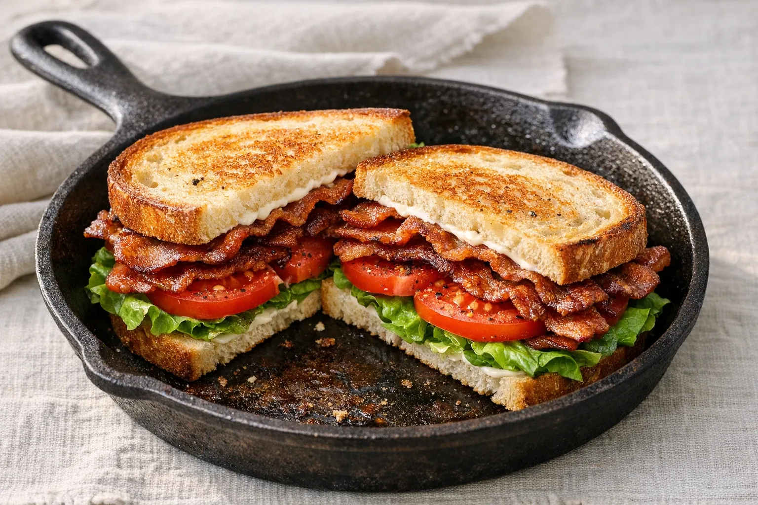 Easy Classic BLT Sandwich with Crispy Bacon and Fresh Lettuce