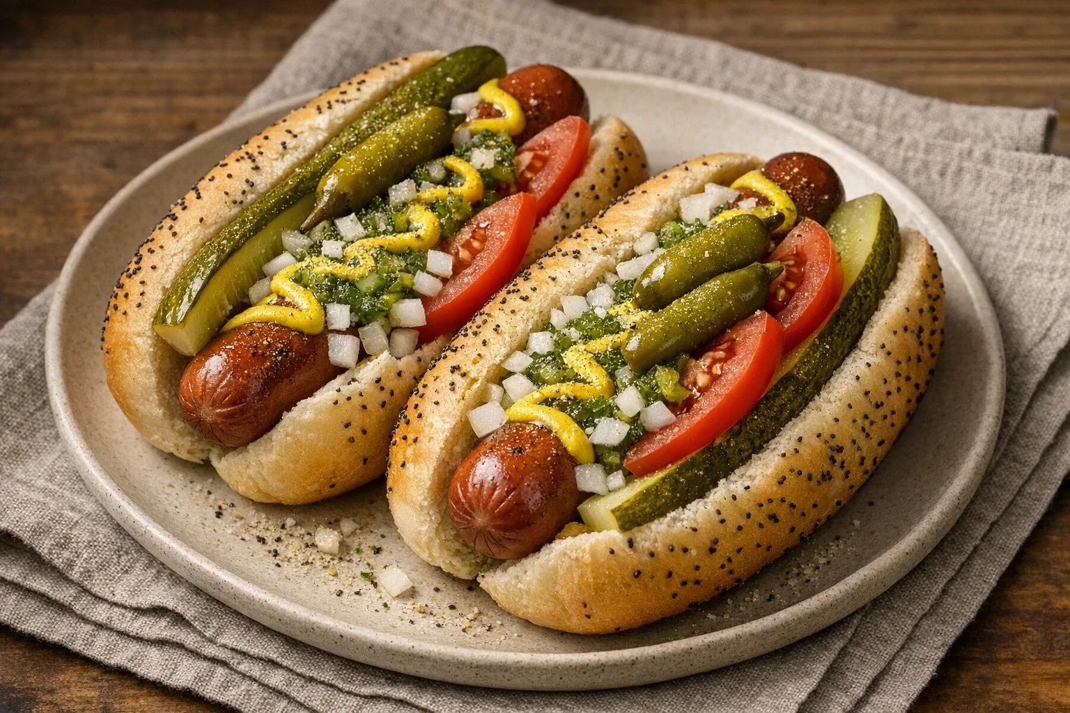 Classic Chicago-Style Hot Dog