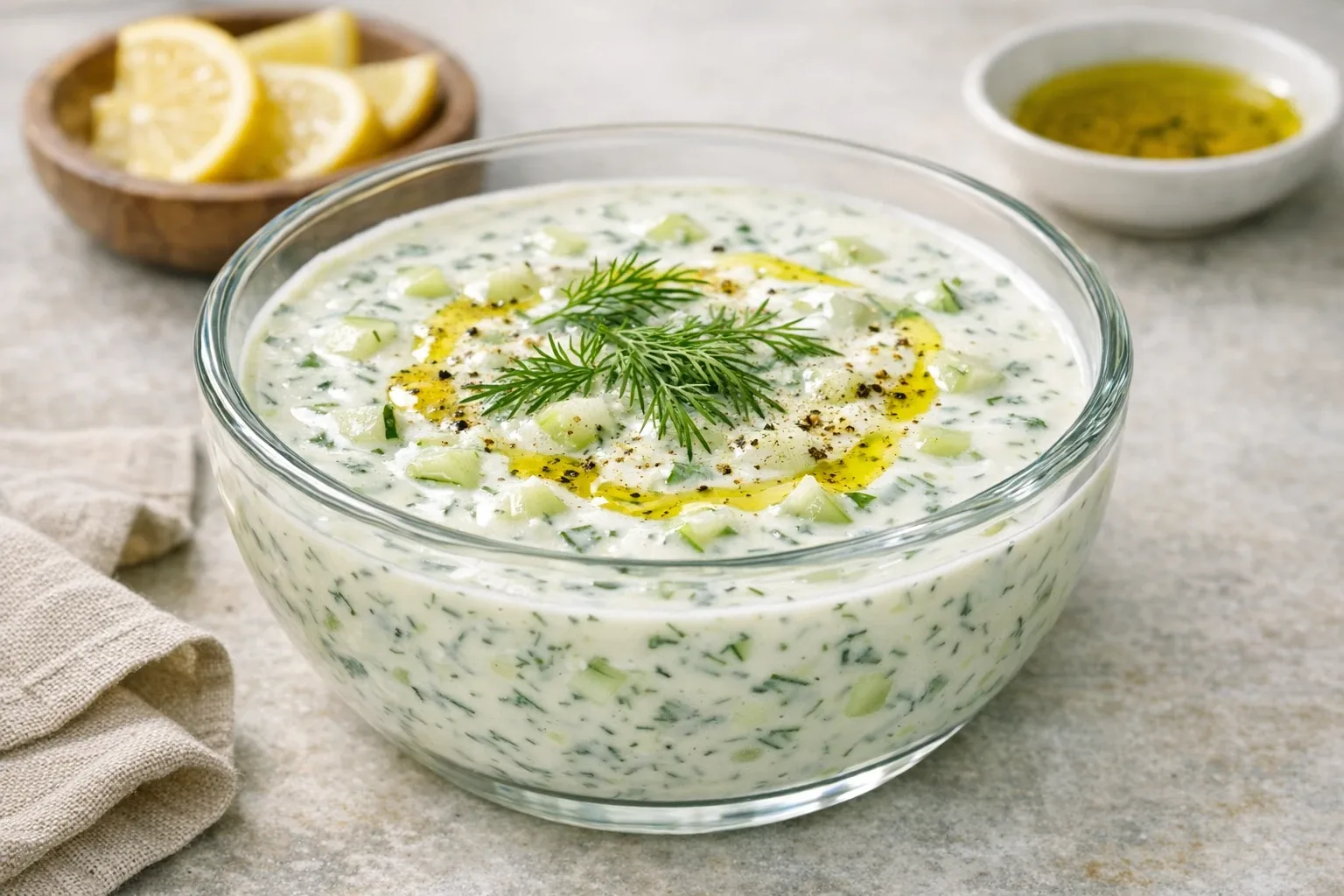 Chilled Southern-Style Cucumber and Dill Yogurt Soup