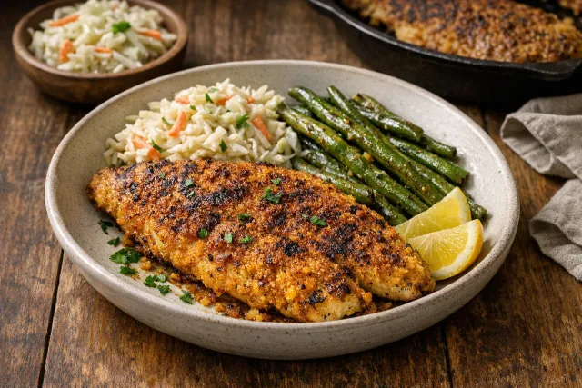 Grilled Southern-Style Cornbread-Crusted Catfish