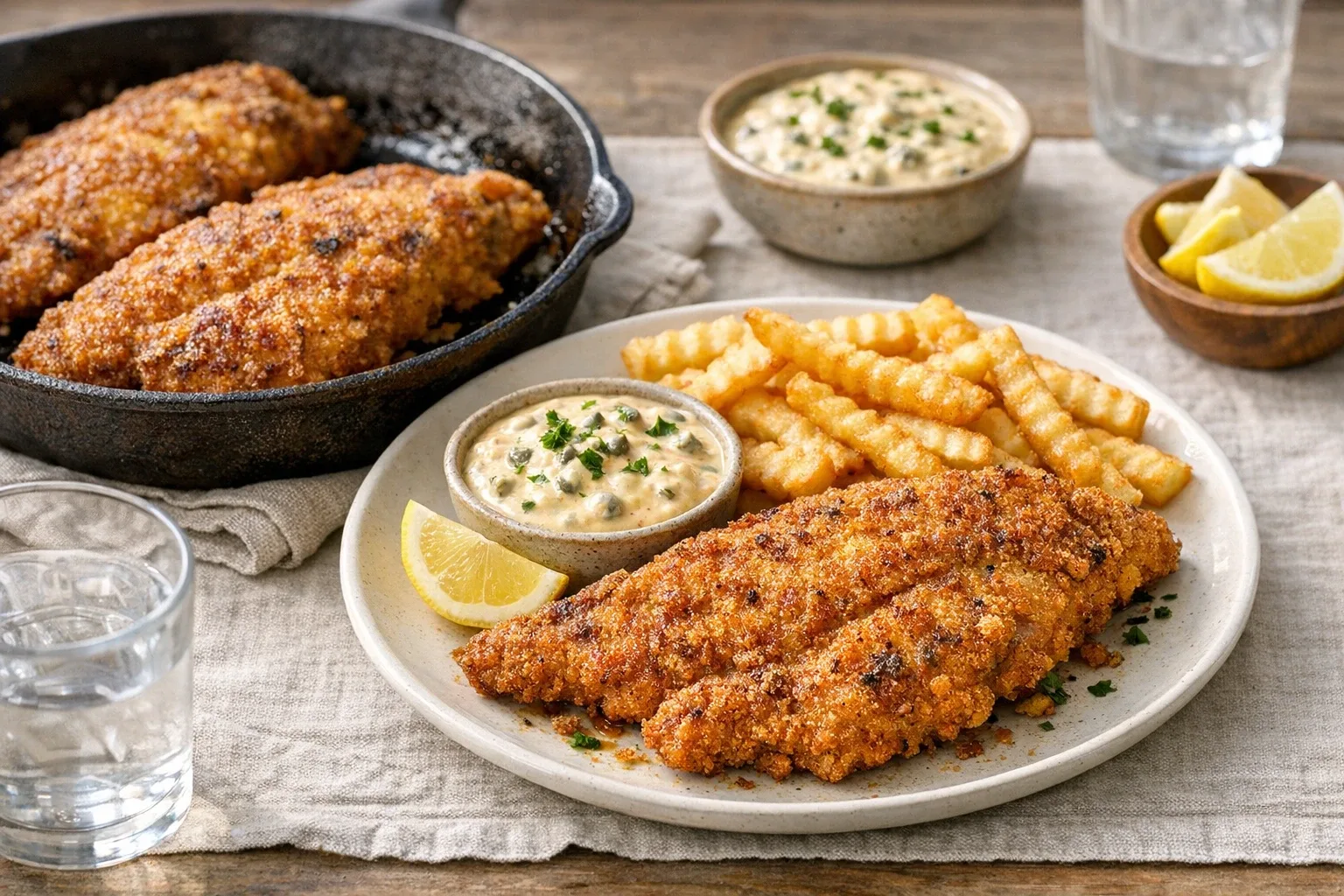 Buttermilk Fried Catfish with Creamy Remoulade Sauce