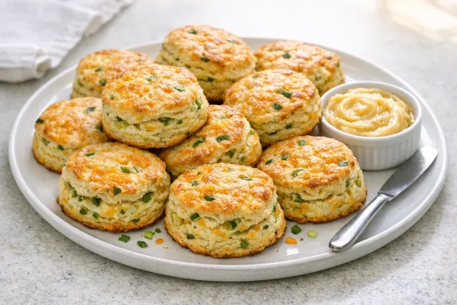 Southern-Style Cheddar and Scallion Biscuits with Honey Butter